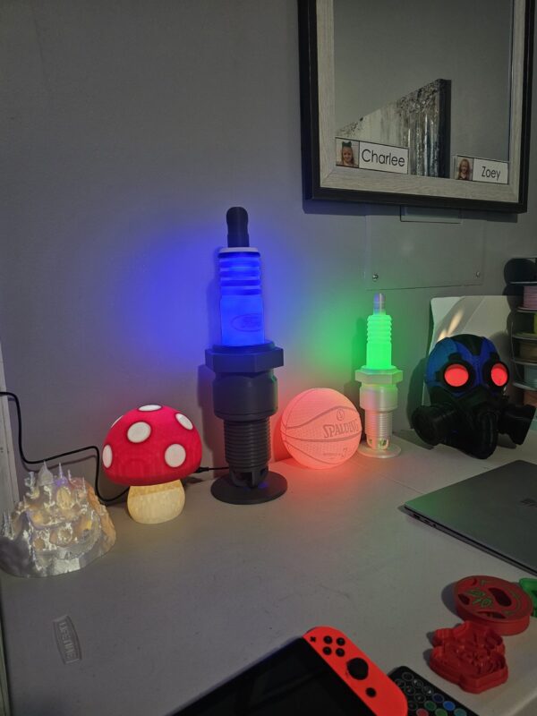 3D Printed Spark Plug Lamps a Piece - Image 4