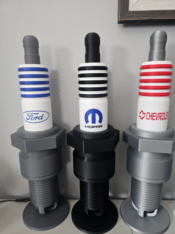 3D Printed Spark Plug Lamps a Piece - Image 6