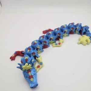 Articulated Autism Awareness Dragon